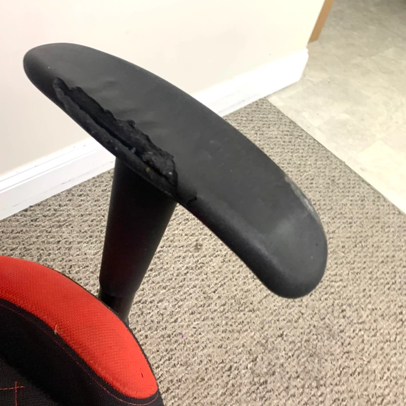 Gaming Chair Racing Style Computer Desk Chair Black Red Seat - photo 5