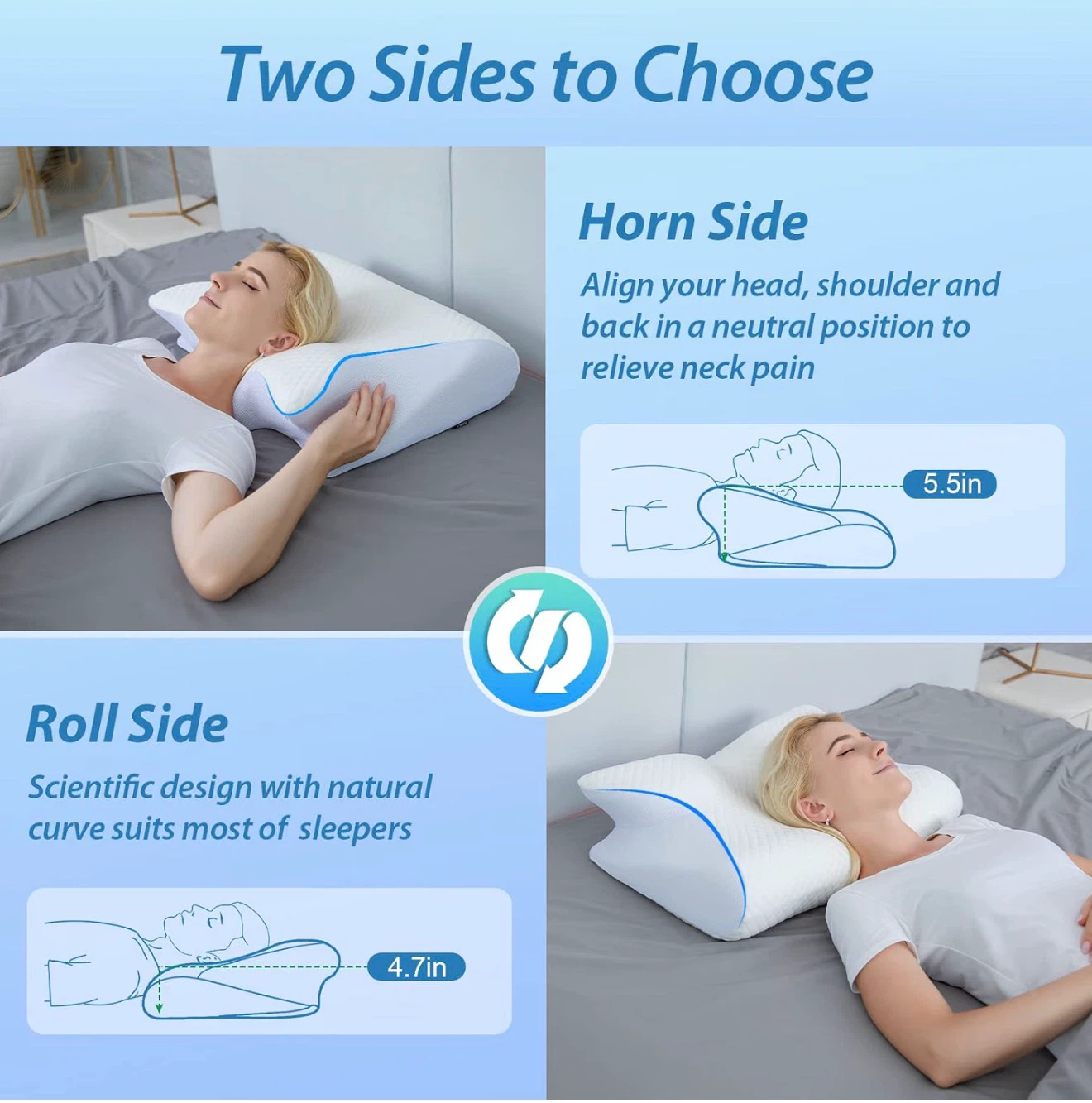 HOMCA Cervical Memory Foam Pillow - photo 2