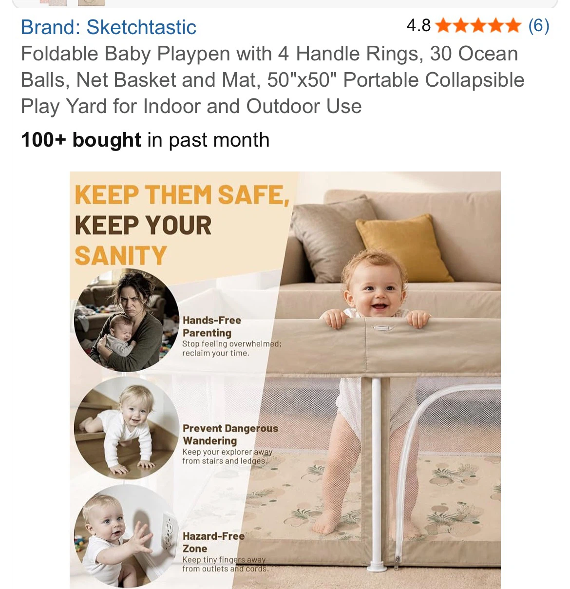 Sketchtastic Foldable Baby Playpen 50x50 - photo 5