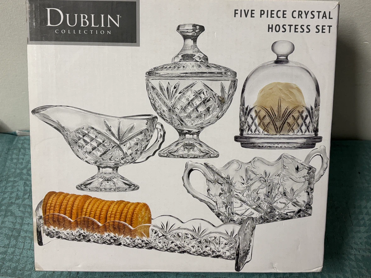 Dublin Collection 5-Piece Crystal Hostess Set