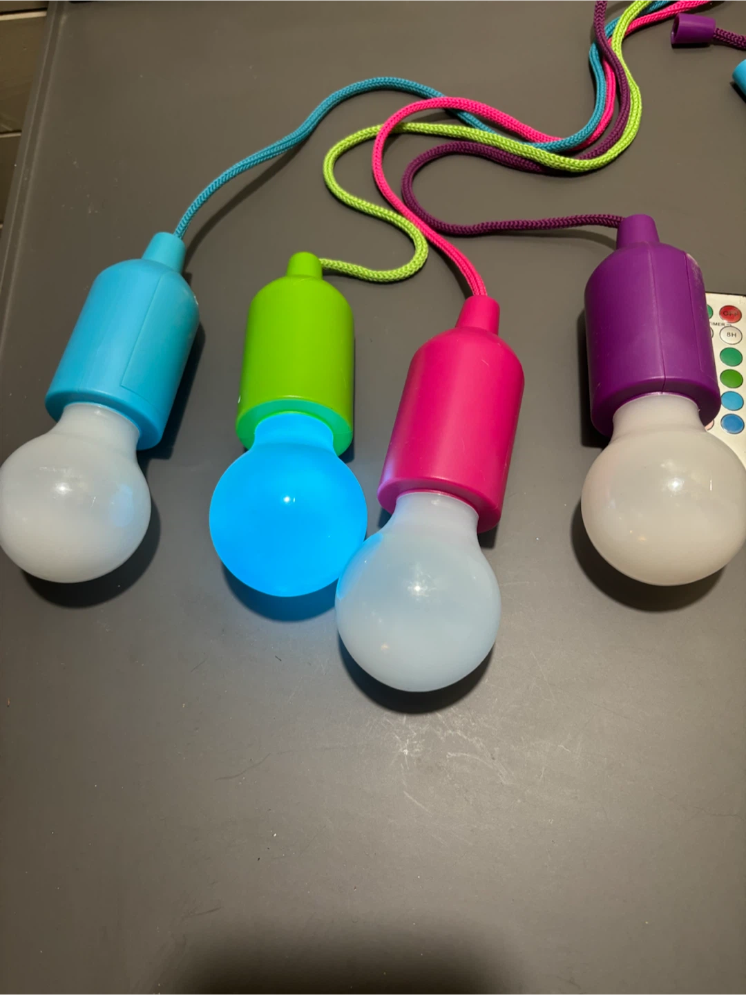 Set of 4 Colour-Changing LED Hanging Lights 🏈