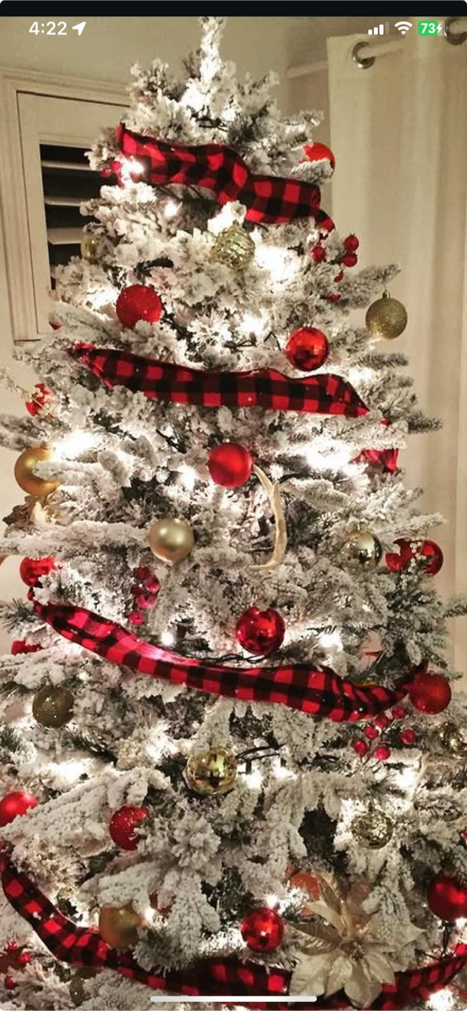 Flocked Artificial Christmas Tree