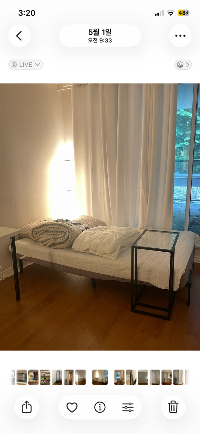 Single Bed frame + mattress + side table