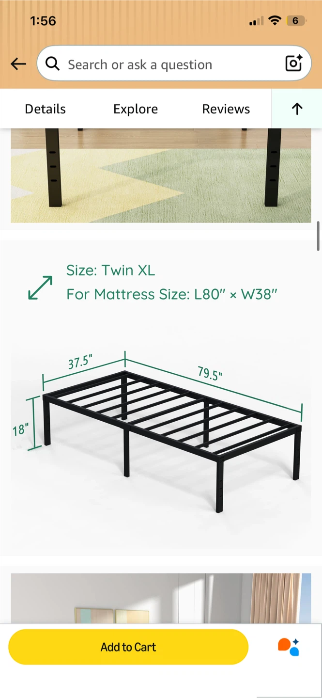 Single Bed frame + mattress + side table - photo 4