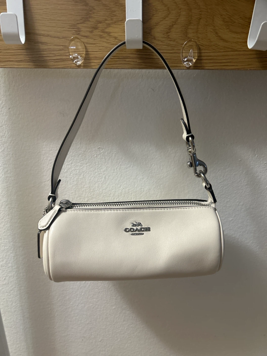 White Coach Cylinder Shoulder Bag 🏈