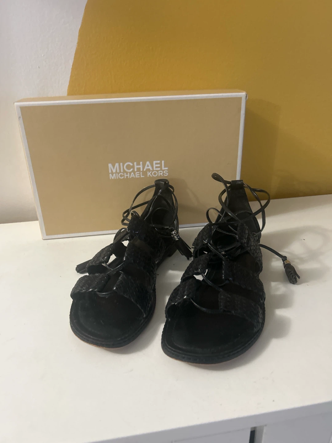 Michael Kors Black Lace-Up Sandals 🏈 - photo 2