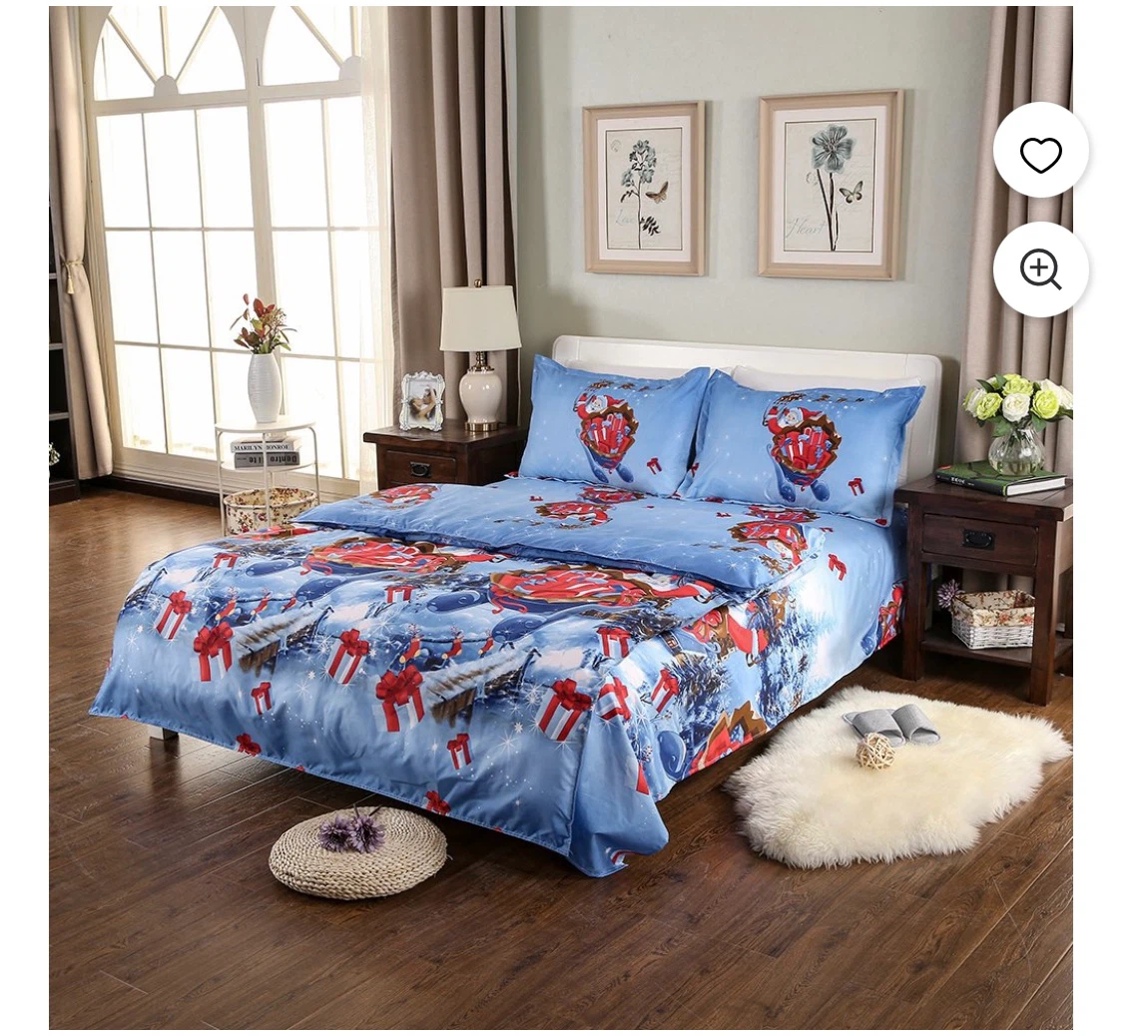 Brand new Christmas Santa Sleigh Bedding Set