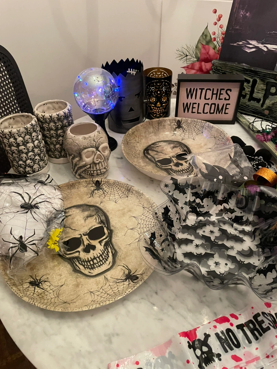 Assorted Halloween Decor and Tableware Bundle