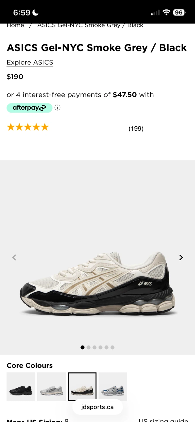 ASICS Gel-NYC Smoke Grey/Black