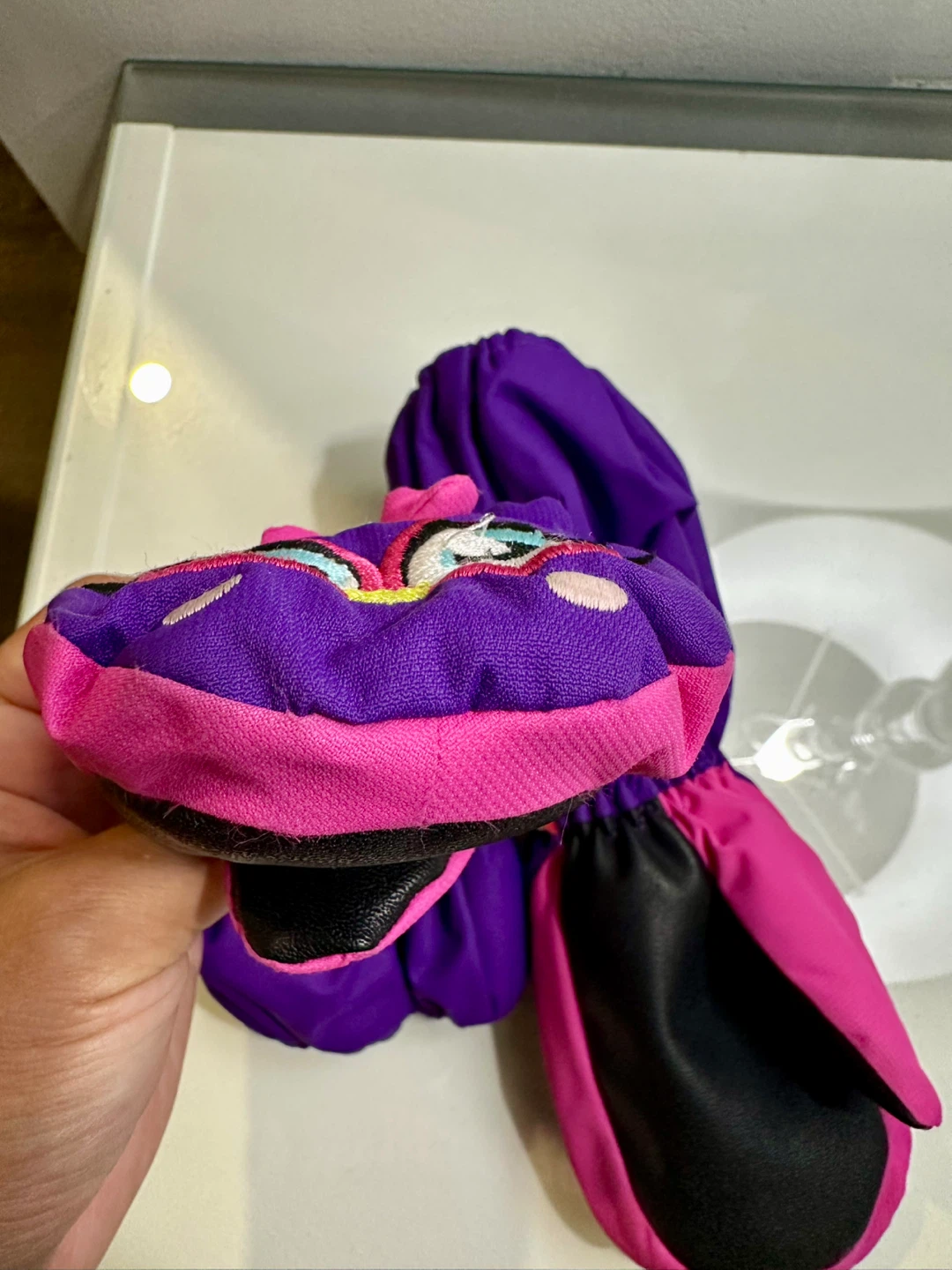 Kombi Kids Mittens Purple Owl Design- Size Sml - photo 3