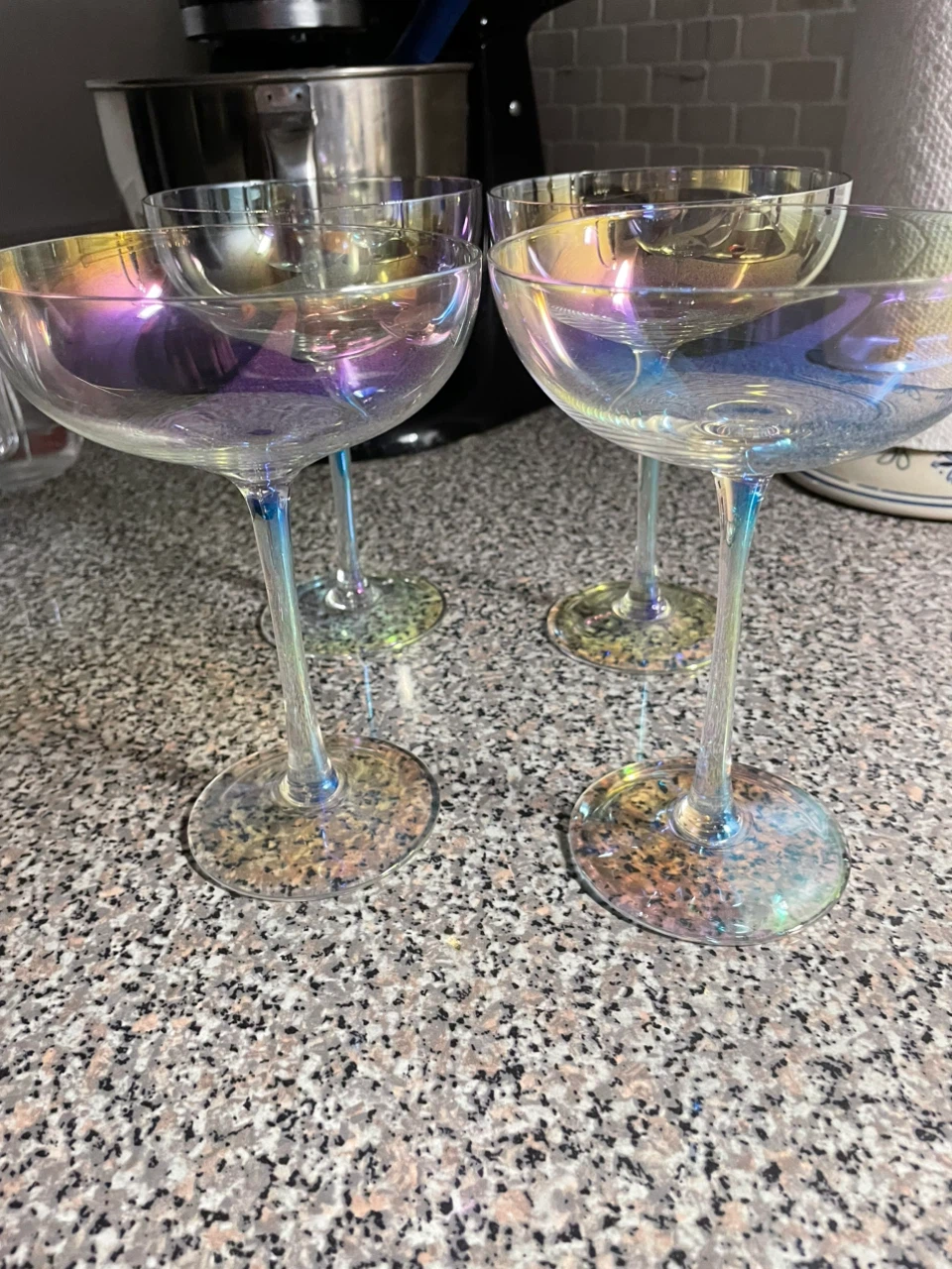 Set of 4 Iridescent Coupe Glasses - photo 2