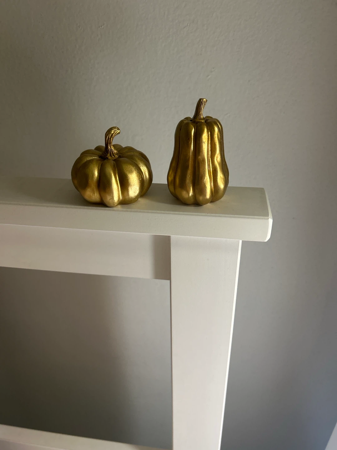 Set of Two Decorative Gold Pumpkins 🏈