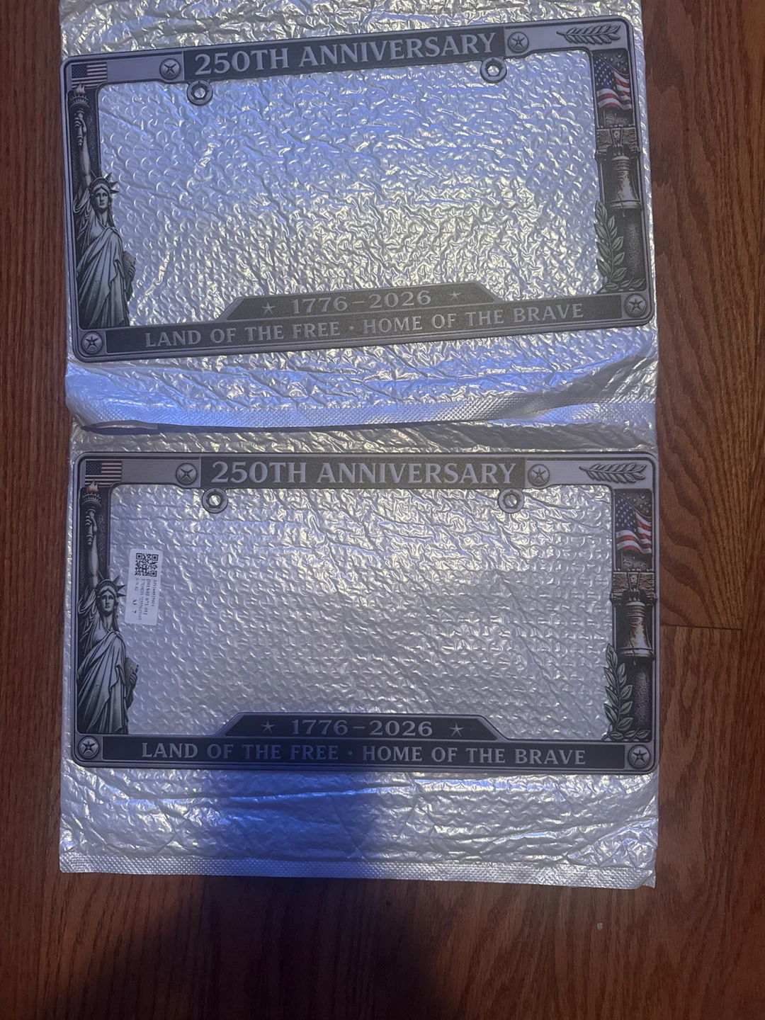 250th Anniversary License Plate Frames - Set of 2