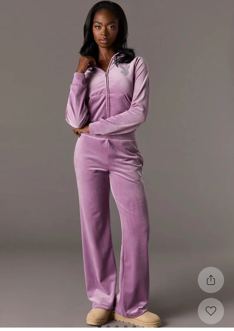 NEW playboy Velour Tracksuit Lavender