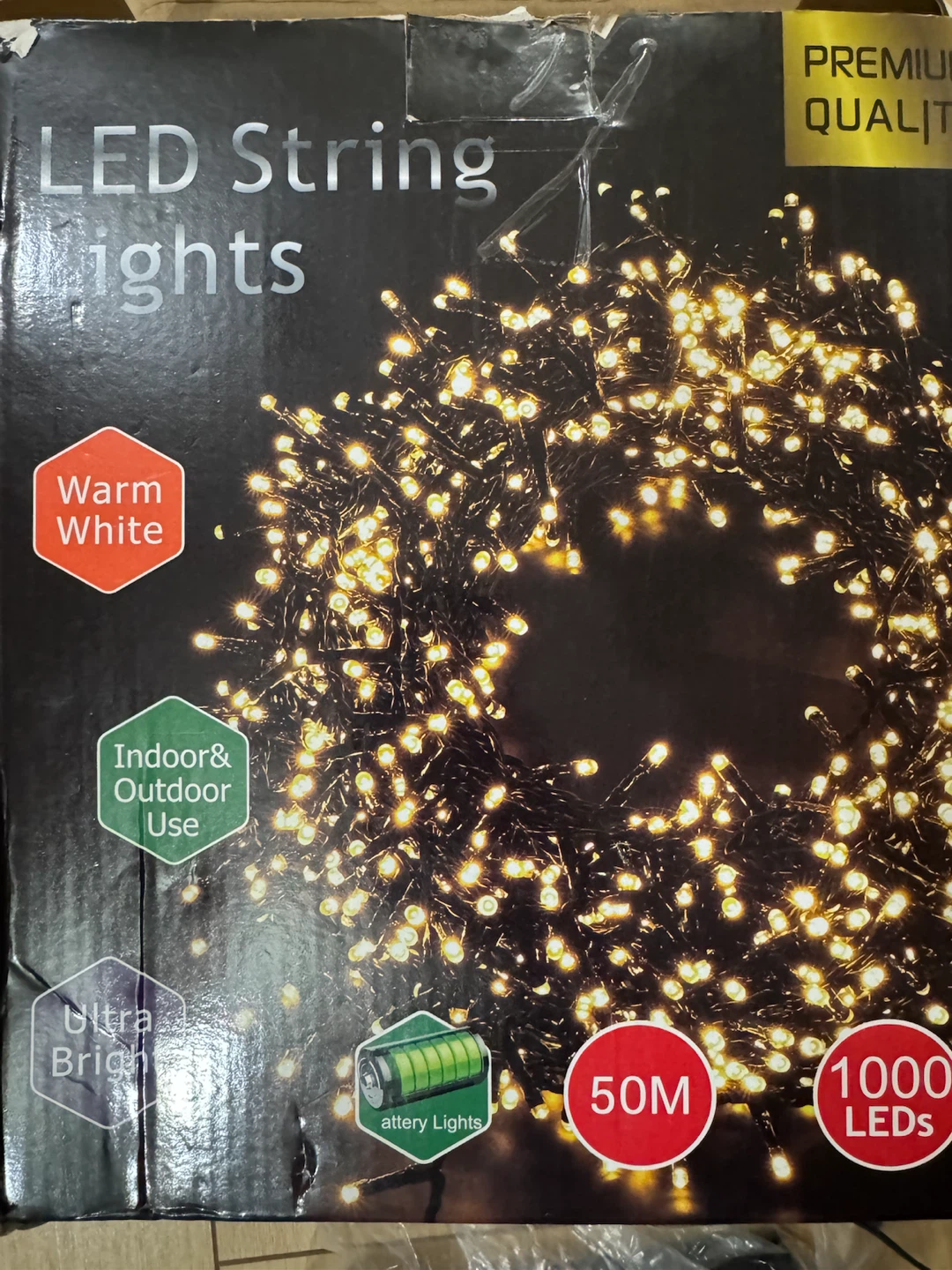 Quntis 50M 1000 LED Warm White String Lights - photo 2