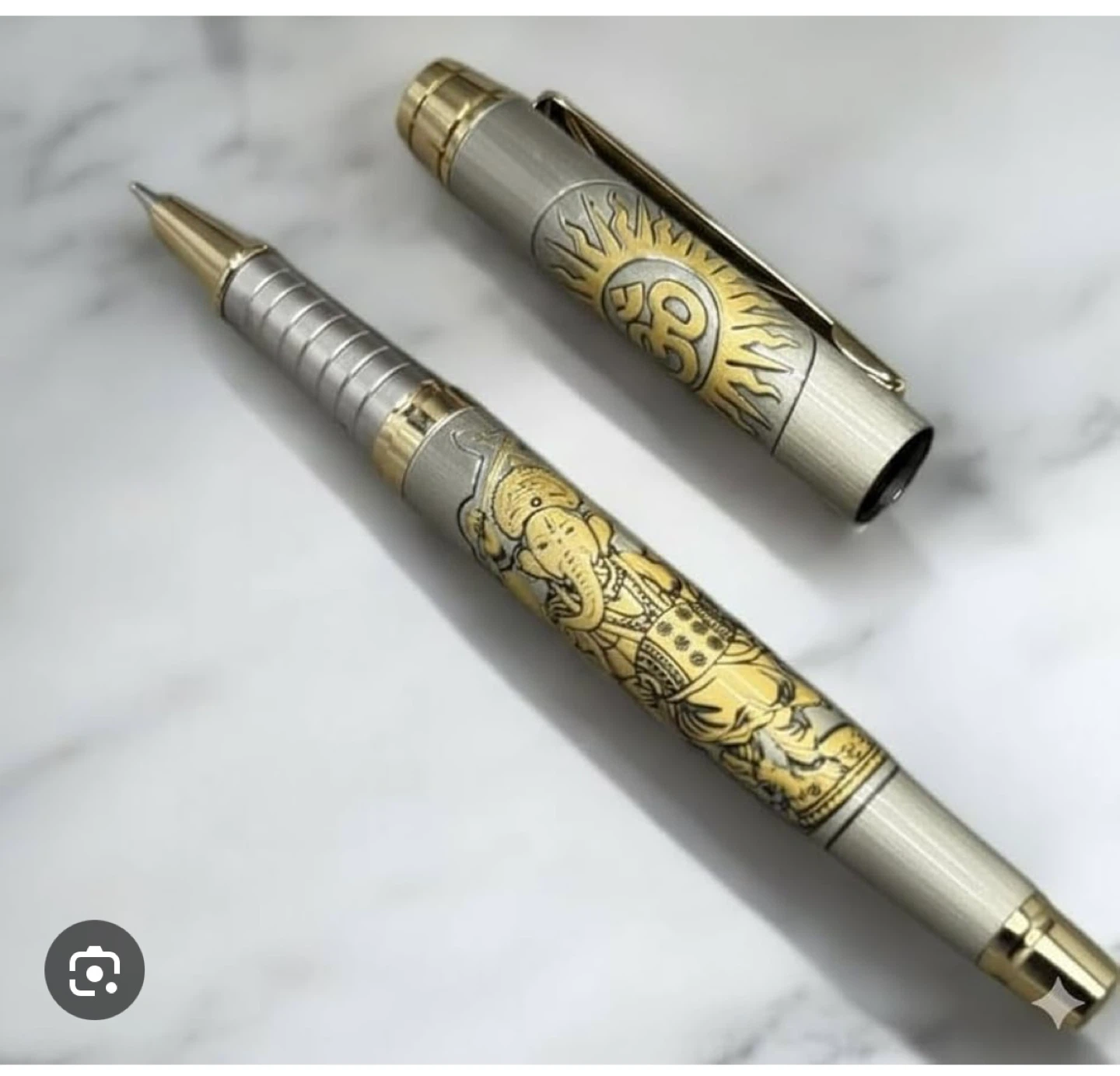 Ganesha Design Metal Rollerball Pen