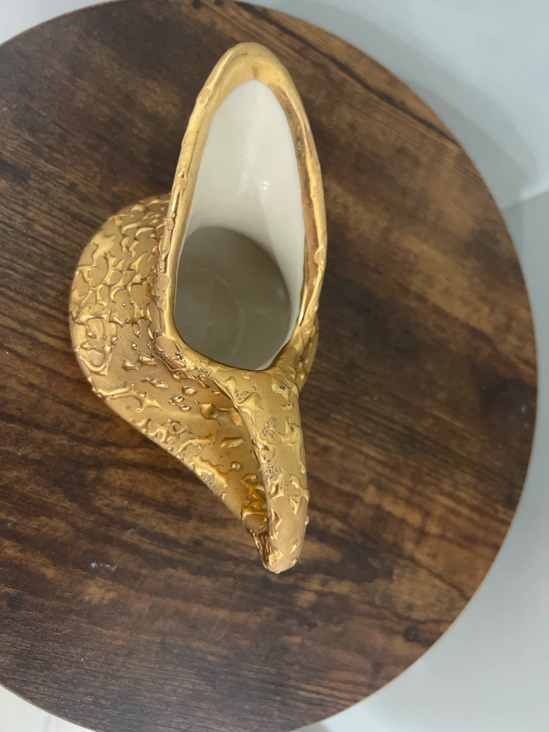 Gold Textured Ceramic Creamer Pitcher - photo 2