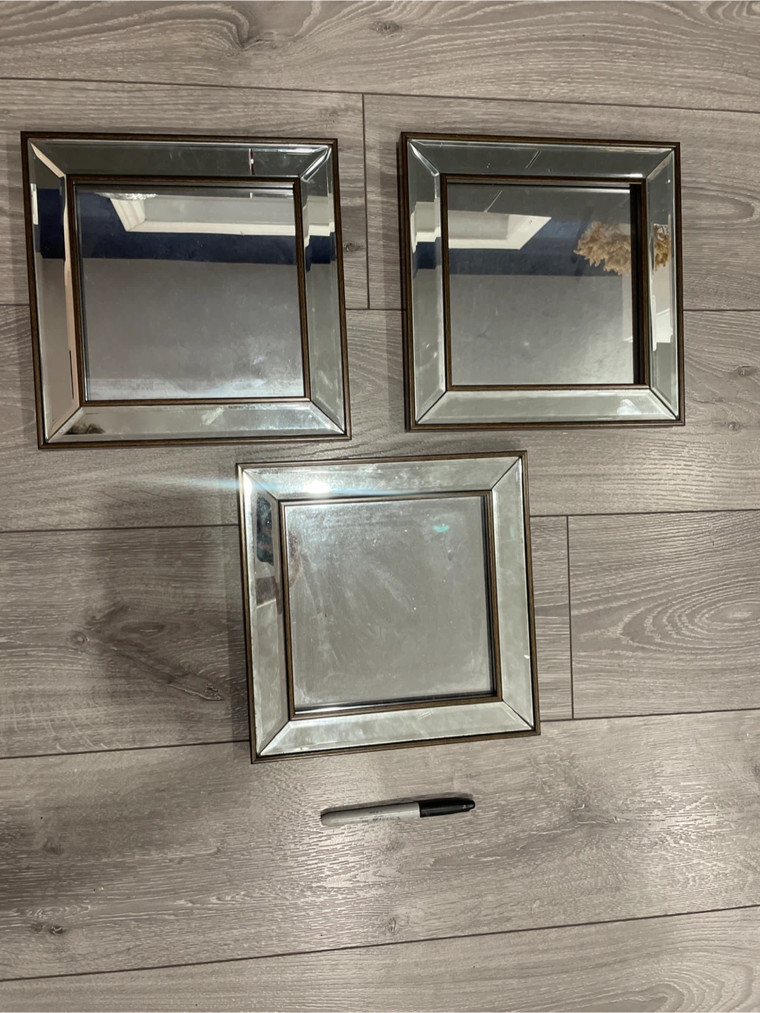 🏈 Set of 3 Beveled Mirrors