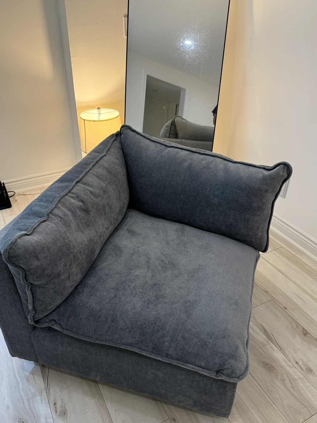 Dark Grey Modular Corner Sofa Chair