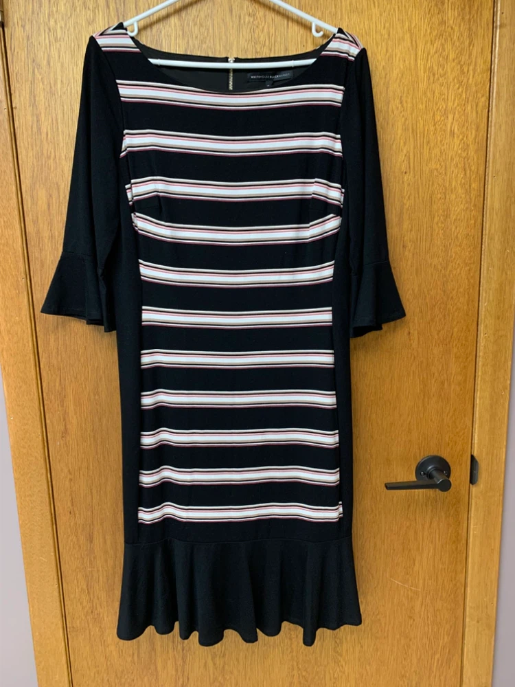 🏈 WHBM Striped Fall Dress