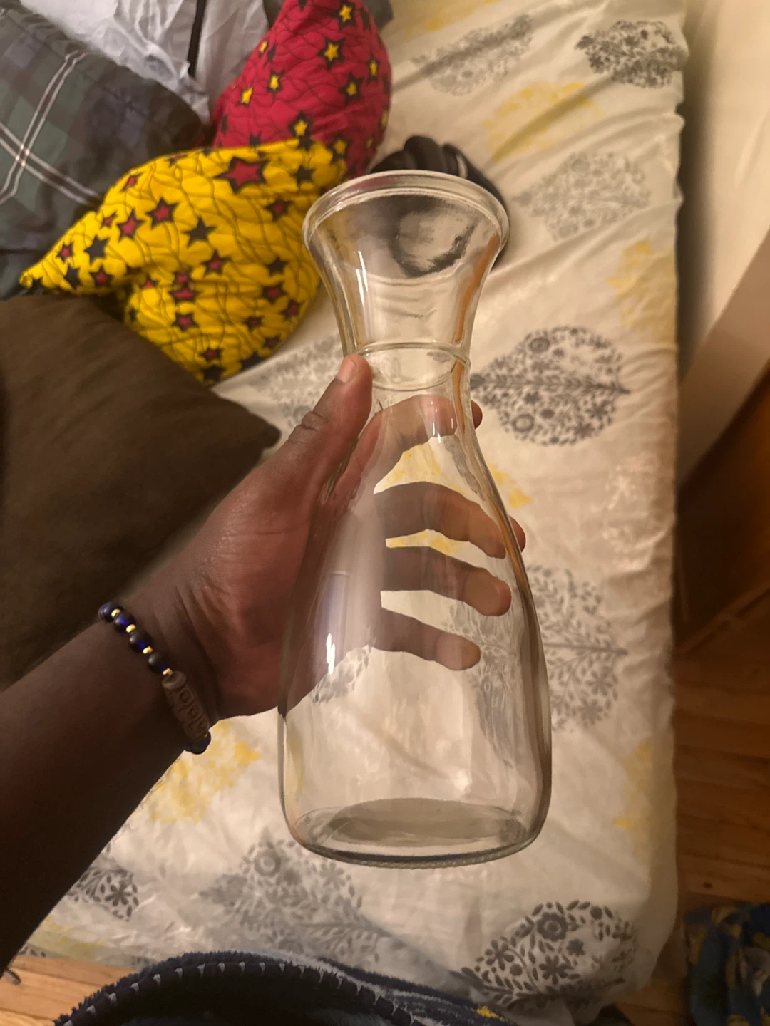 Clear Glass Decorative Vase