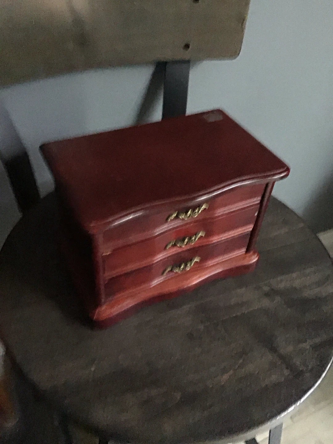 Wooden Jewelry Box with Mirror - photo 2