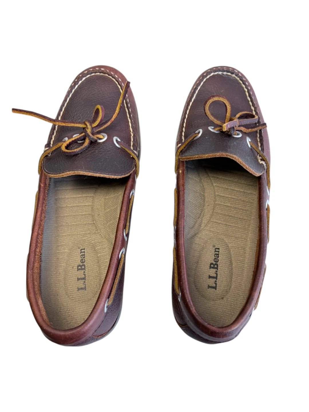 L.L.Bean Leather Boat Shoes - Size 7.5 D
