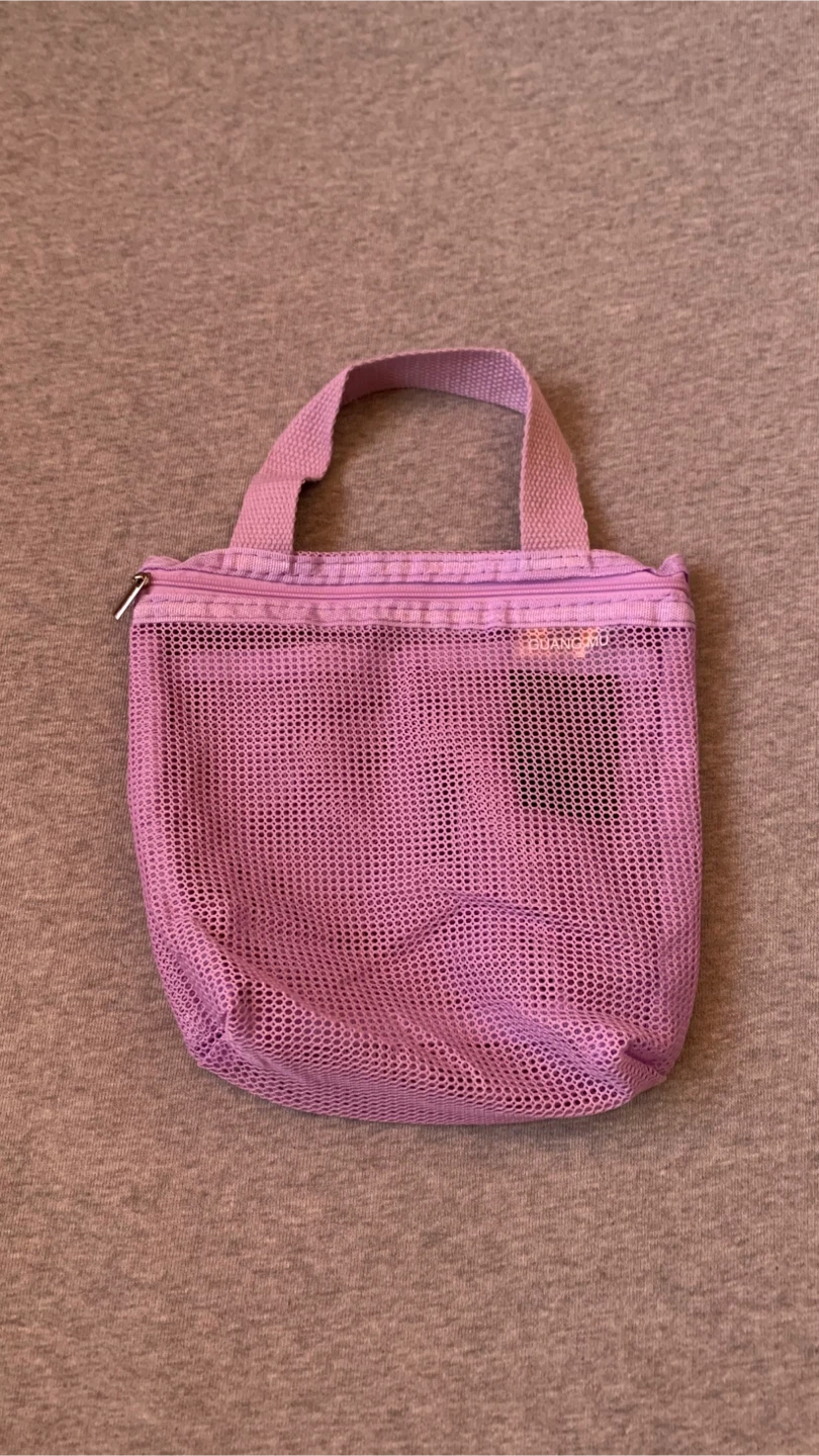 Purple Mesh Zippered Pouch 🏈