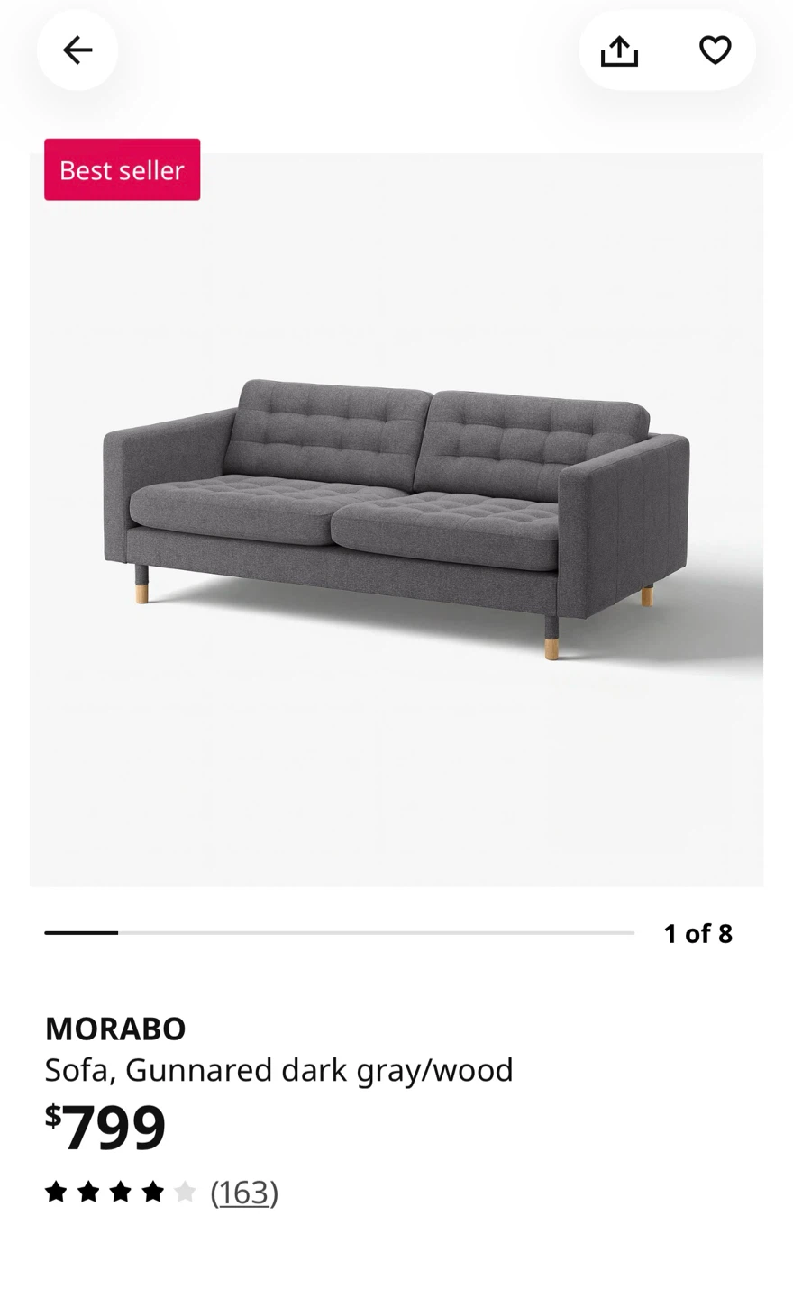 IKEA MORABO Sofa & Footstool | Together - photo 4