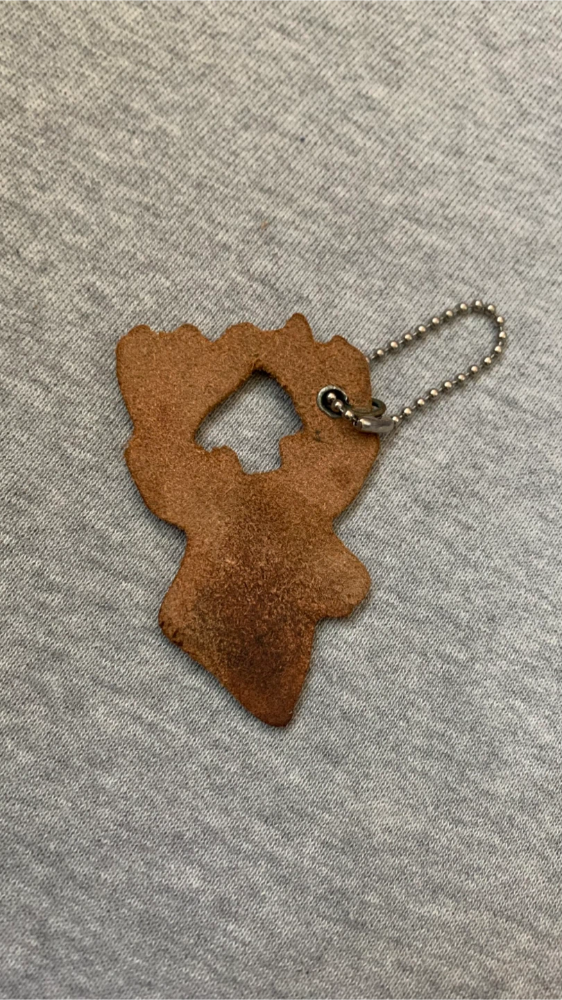 Leather Deer Head Keychain 🏈 - photo 2