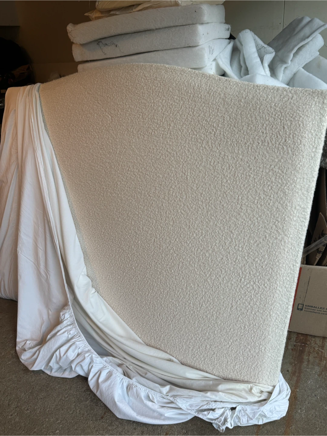 Cream Bouclé Headboard