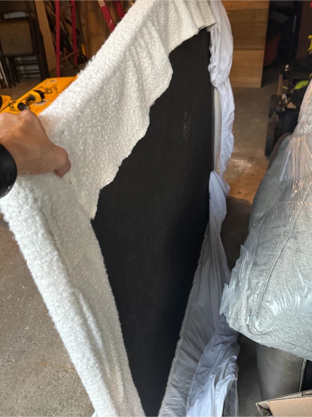 Cream Bouclé Headboard - photo 4