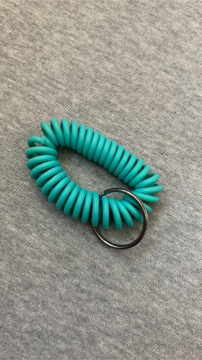 Teal Coil Wrist Key Holder 🏈