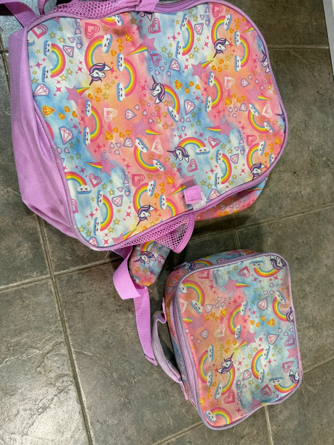 Unicorn Backpack and Lunch Bag Set 🏈