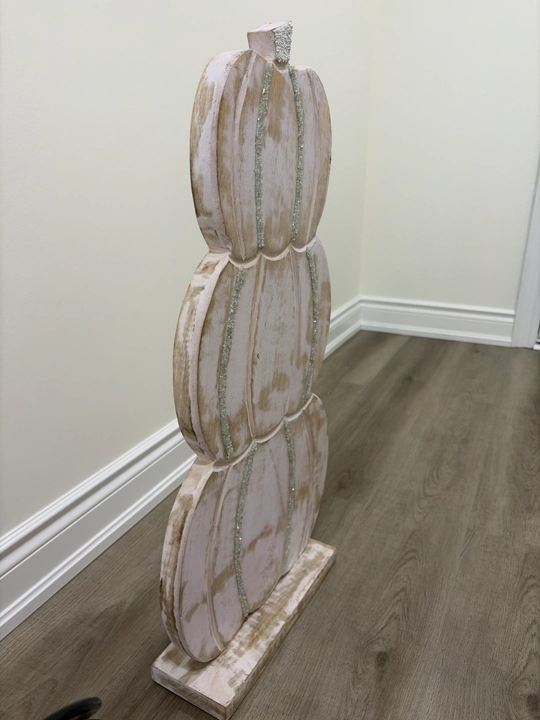 Stacked Wooden Pumpkin Decor - photo 2