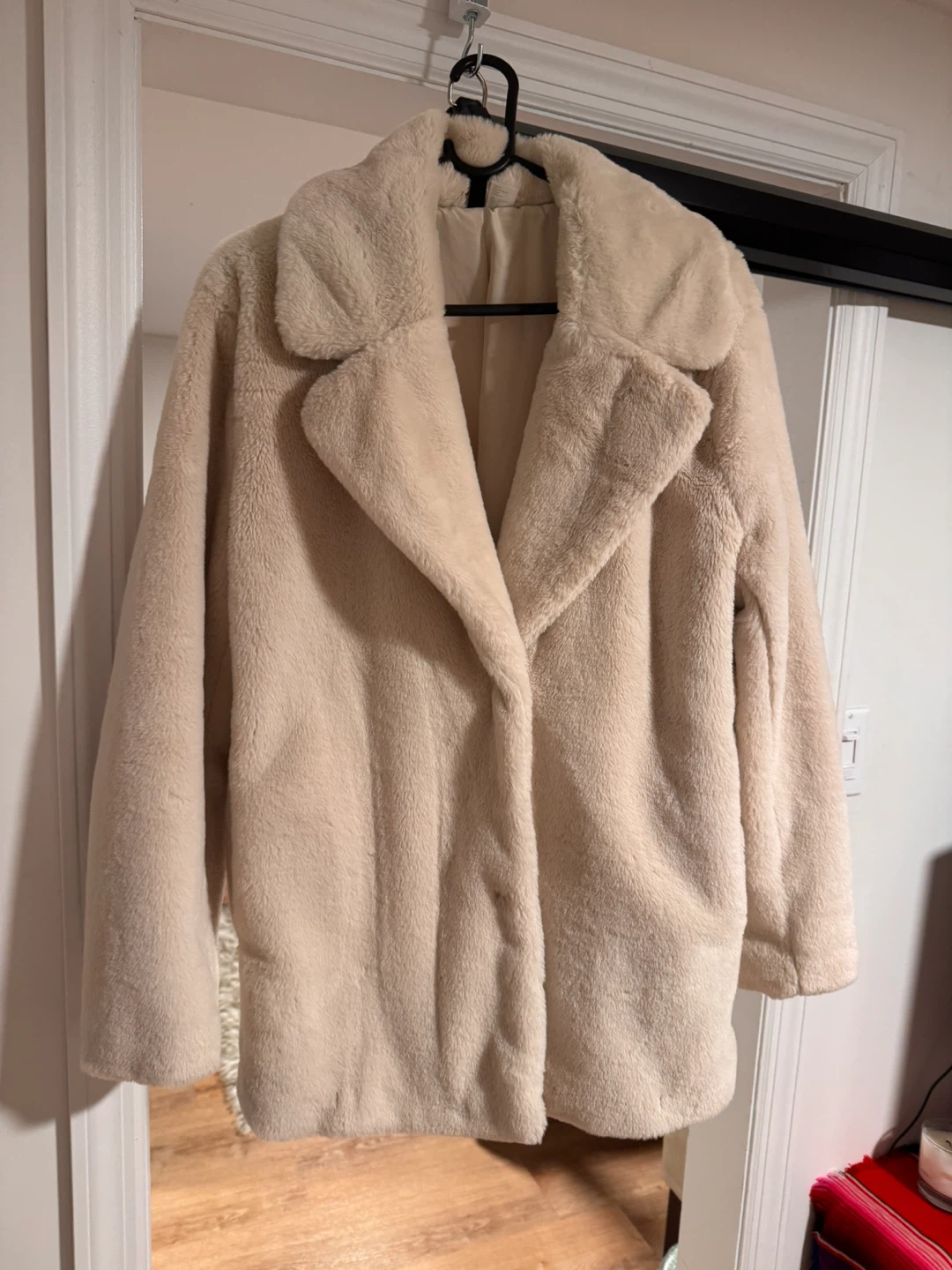 Cream Faux Fur Jacket
