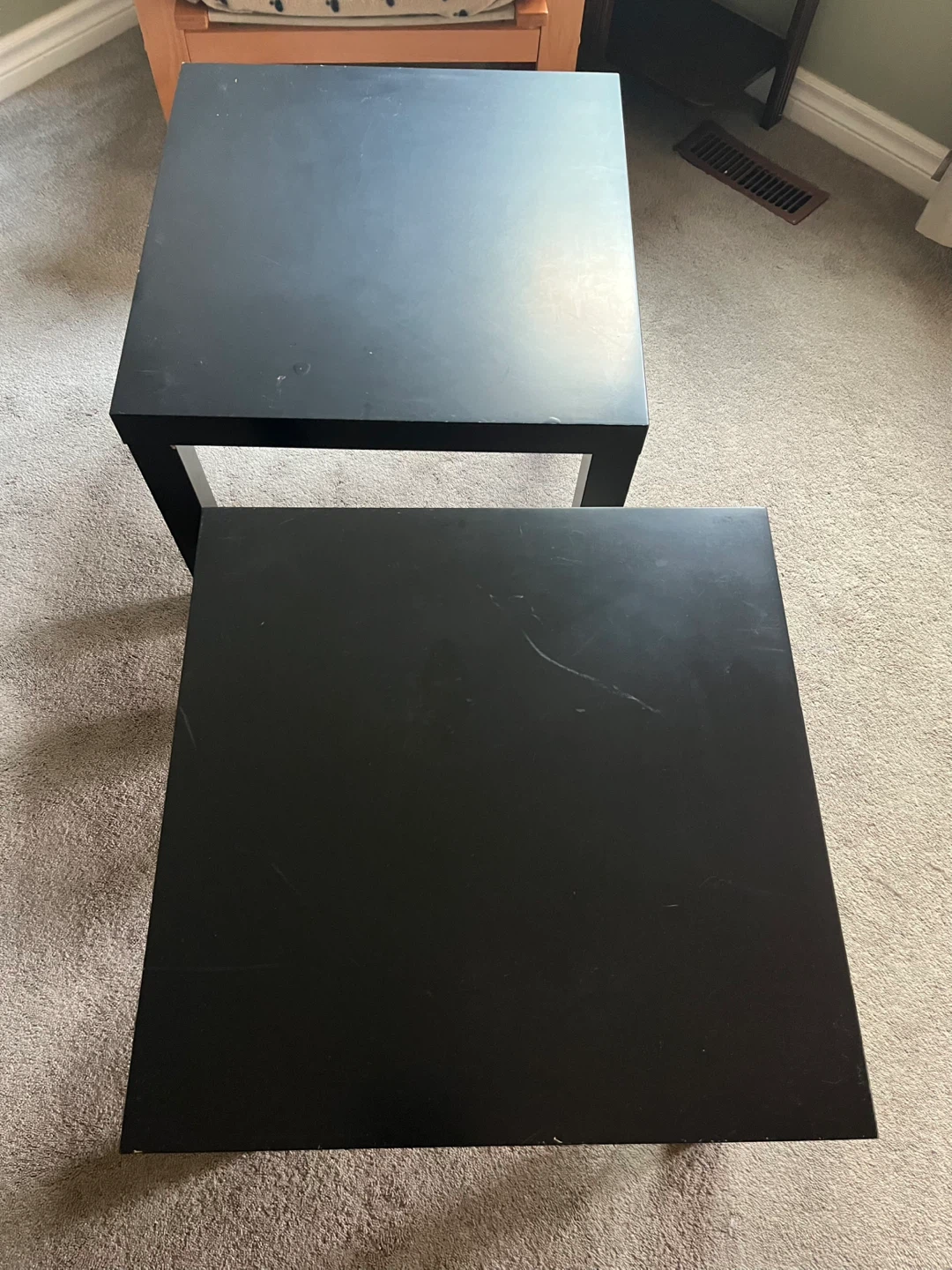 🏈 Black IKEA Wooden End Tables