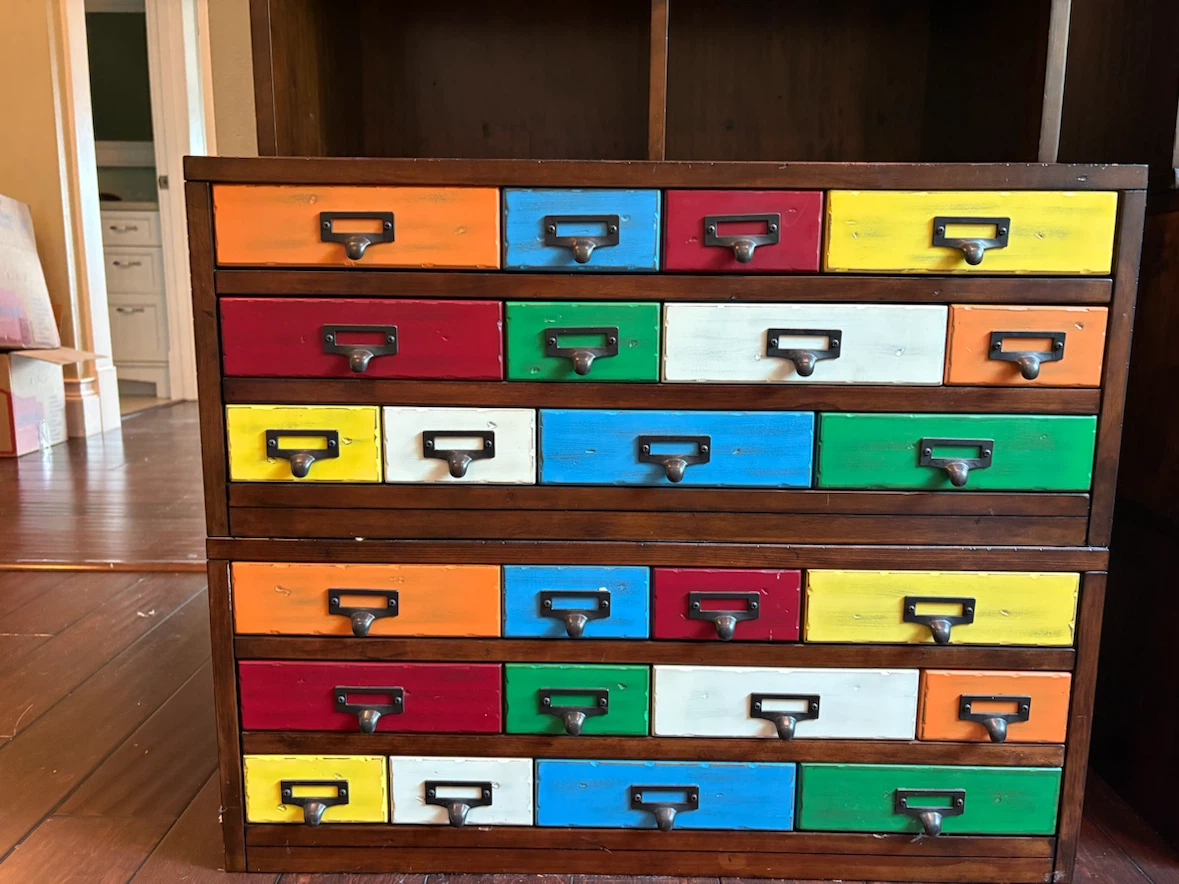 Pottery Barn -Two Wooden Multi-Drawer Storage Units