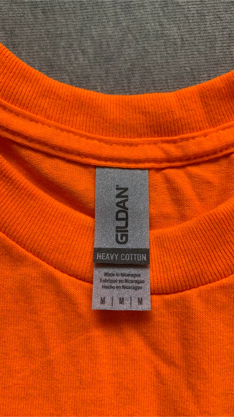 Gildan Heavy Cotton T-Shirt - Safety Orange ~ Size Medium 🏈 - photo 4