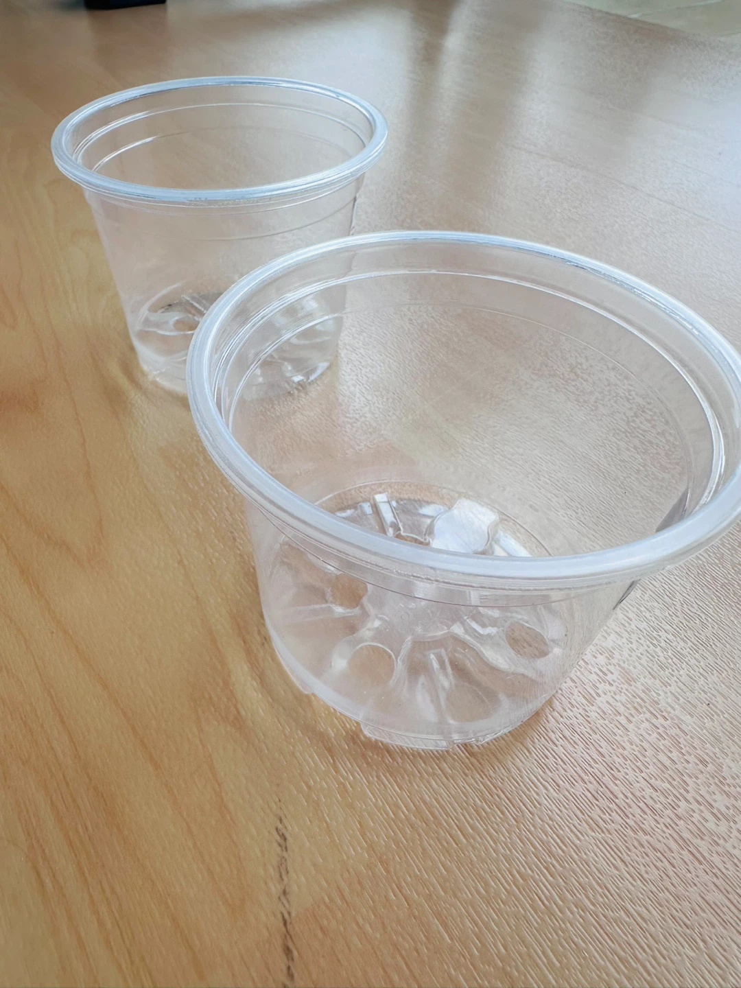 Clear Plastic Plant Pots x2🏈