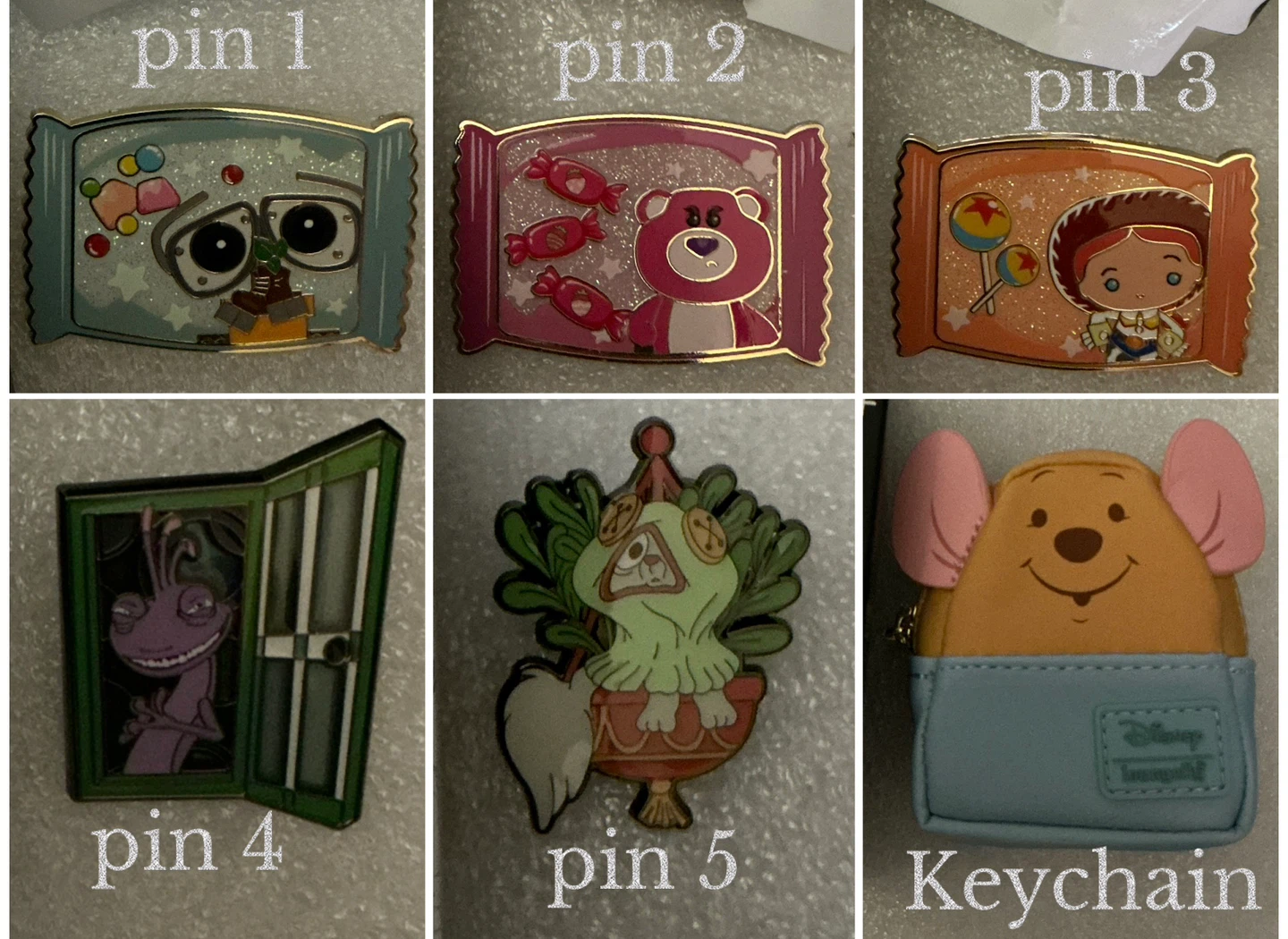 Disney Pixar Enamel Pins and Keychain