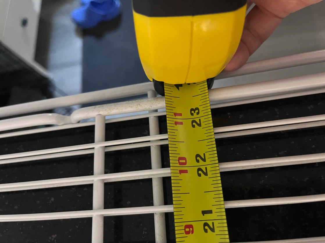 Fridge White wire shelving racks