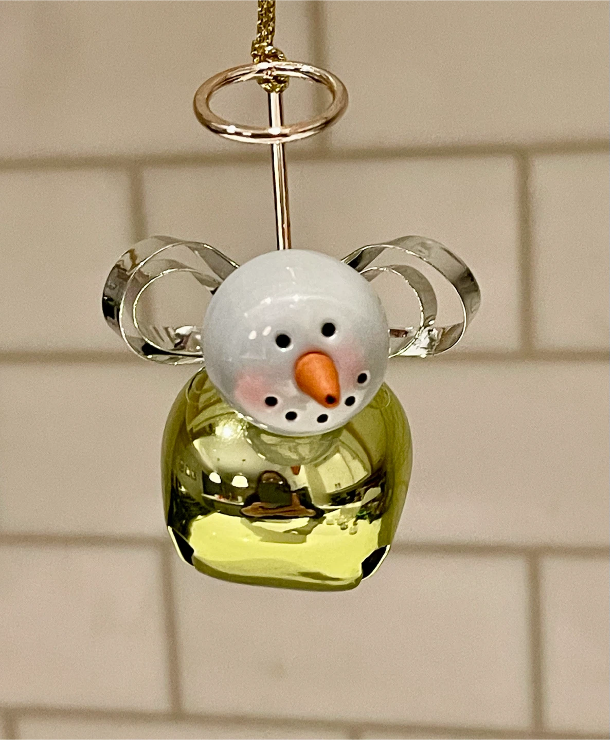 Set of 2 Snowman Bell Christmas Ornaments - photo 2