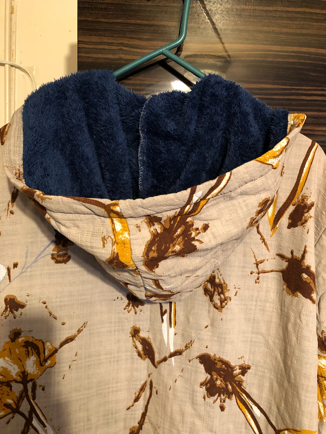 🏈Floral Print Zip-Up Hoodie with Fleece Lining - photo 3