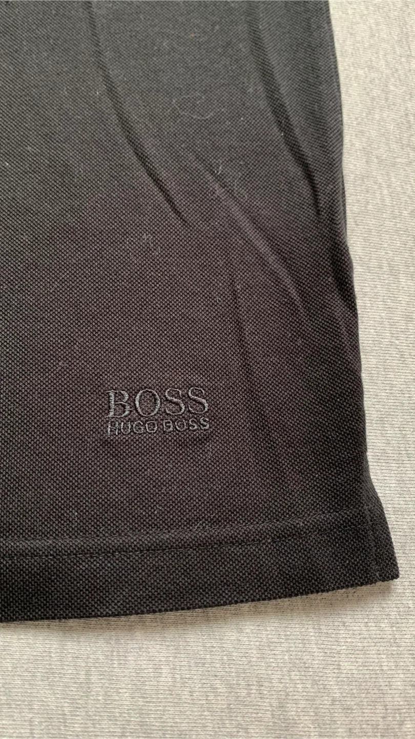 HUGO BOSS Black Pima Cotton Polo Shirt - Size Small 🏈 - photo 3
