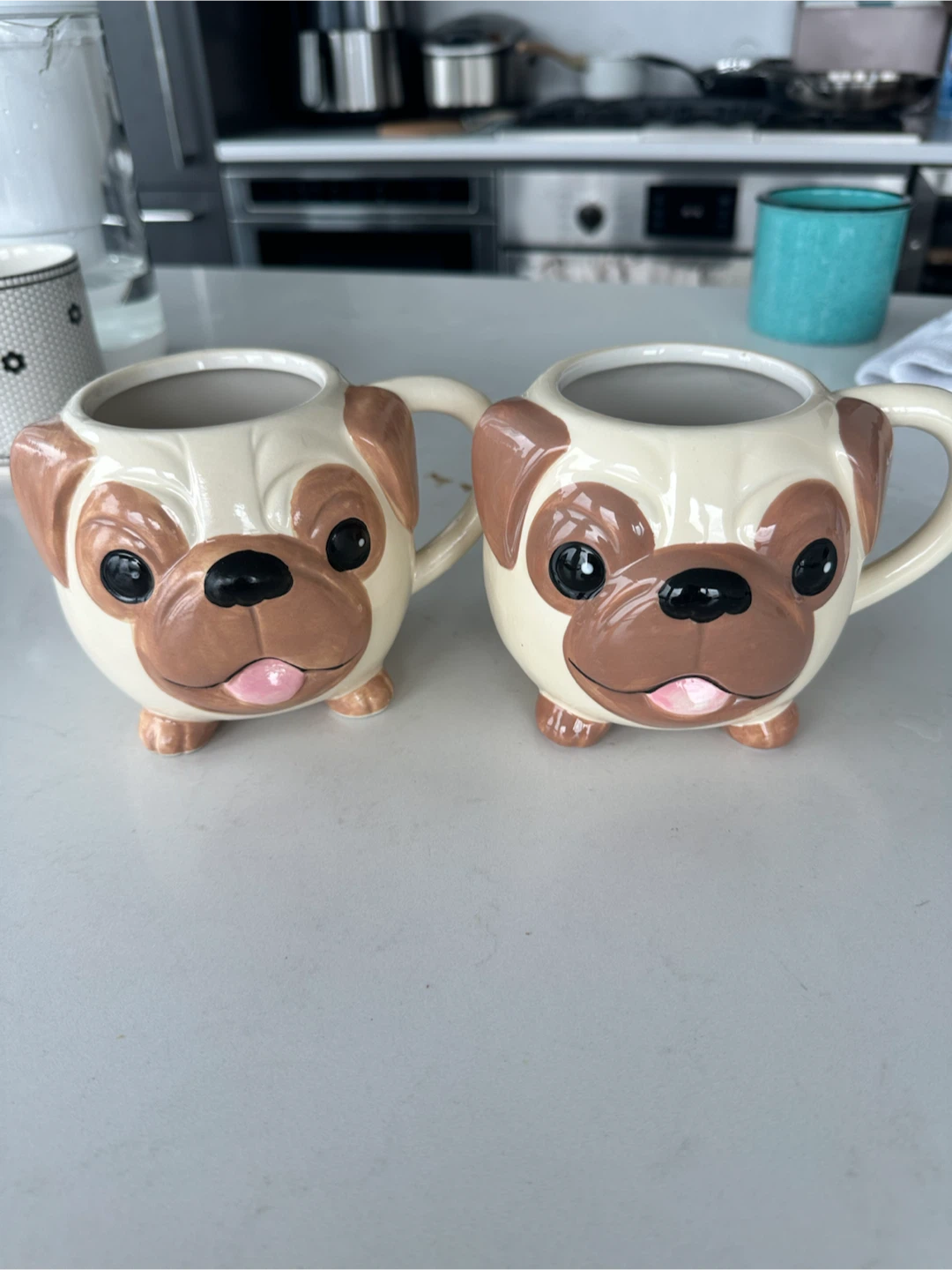 Set of 2 Pug Mugs