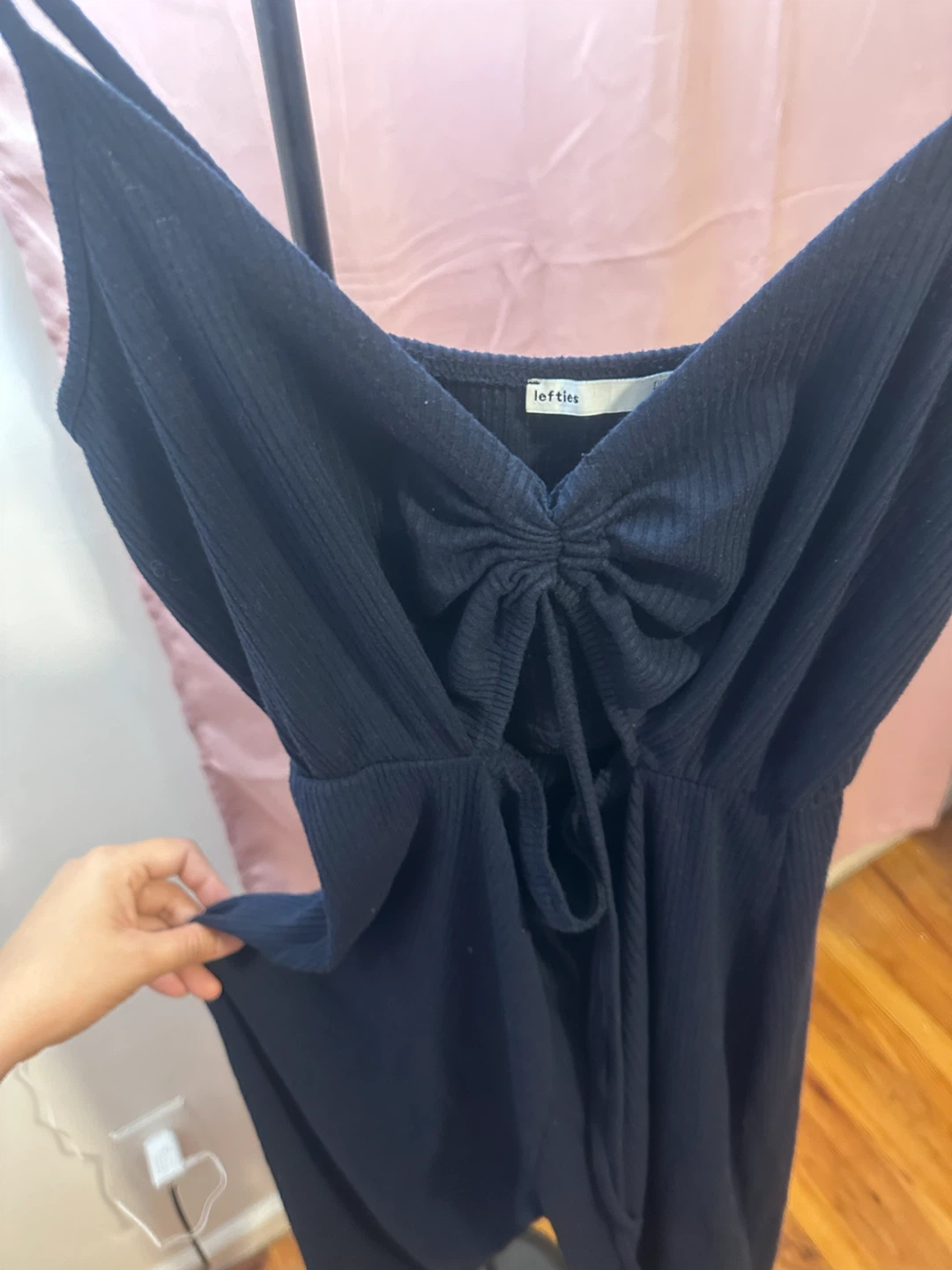 Lefties Navy Blue Ribbed Jumpsuit - photo 2