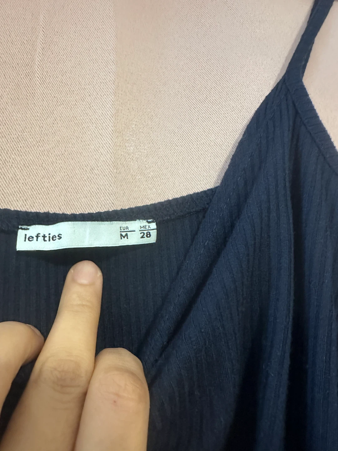 Lefties Navy Blue Ribbed Jumpsuit - photo 3