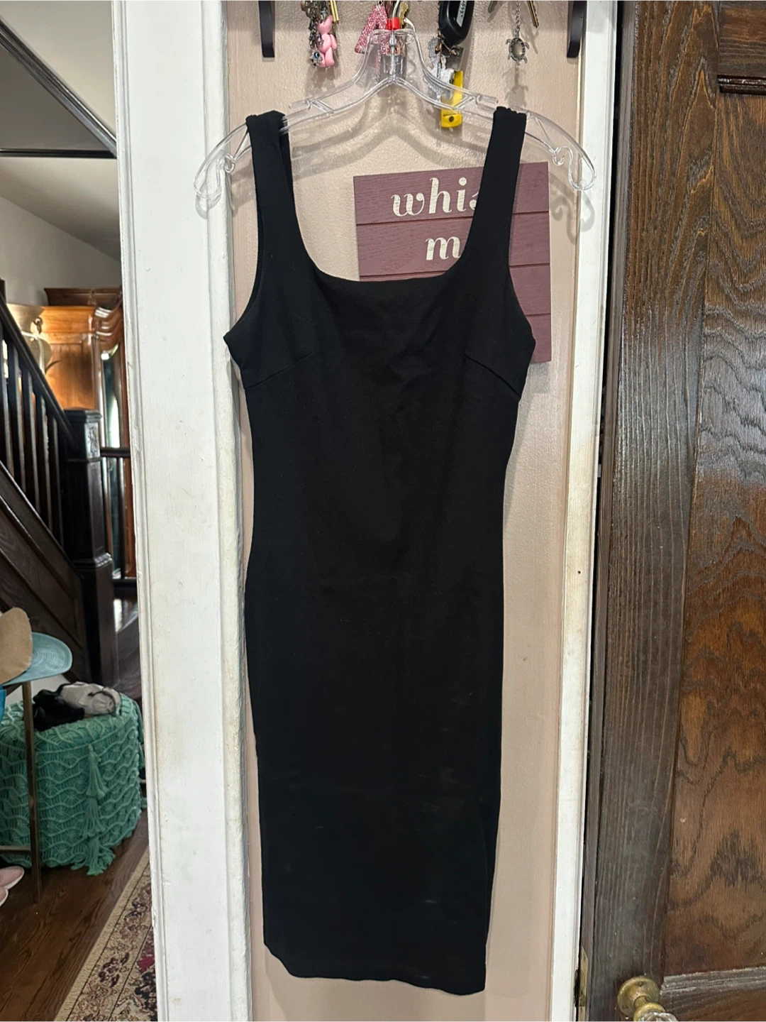 Black Sleeveless Dress and Mauve Ribbed High-Neck Dress - photo 2
