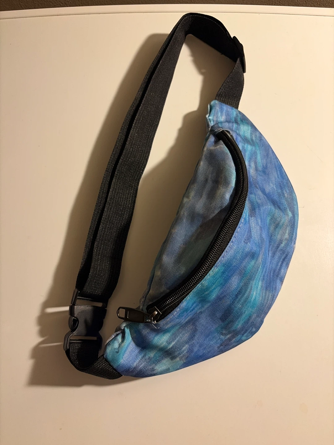 Blue Tie-Dye Pattern Waist Bag